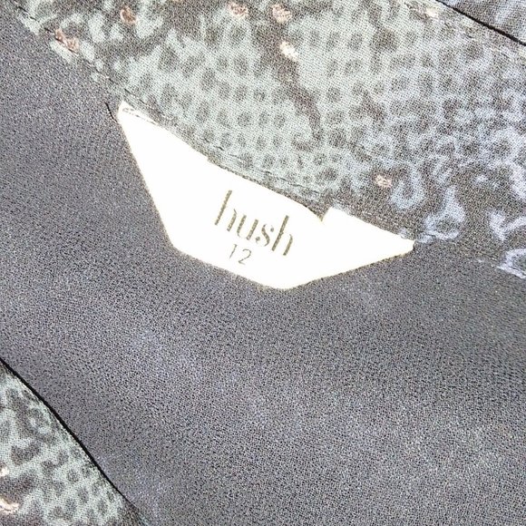 HUSH Snakeskin Neck-Tie Midi Maxi-Dress Size UK 12 EU 40 - Picture 10 of 10